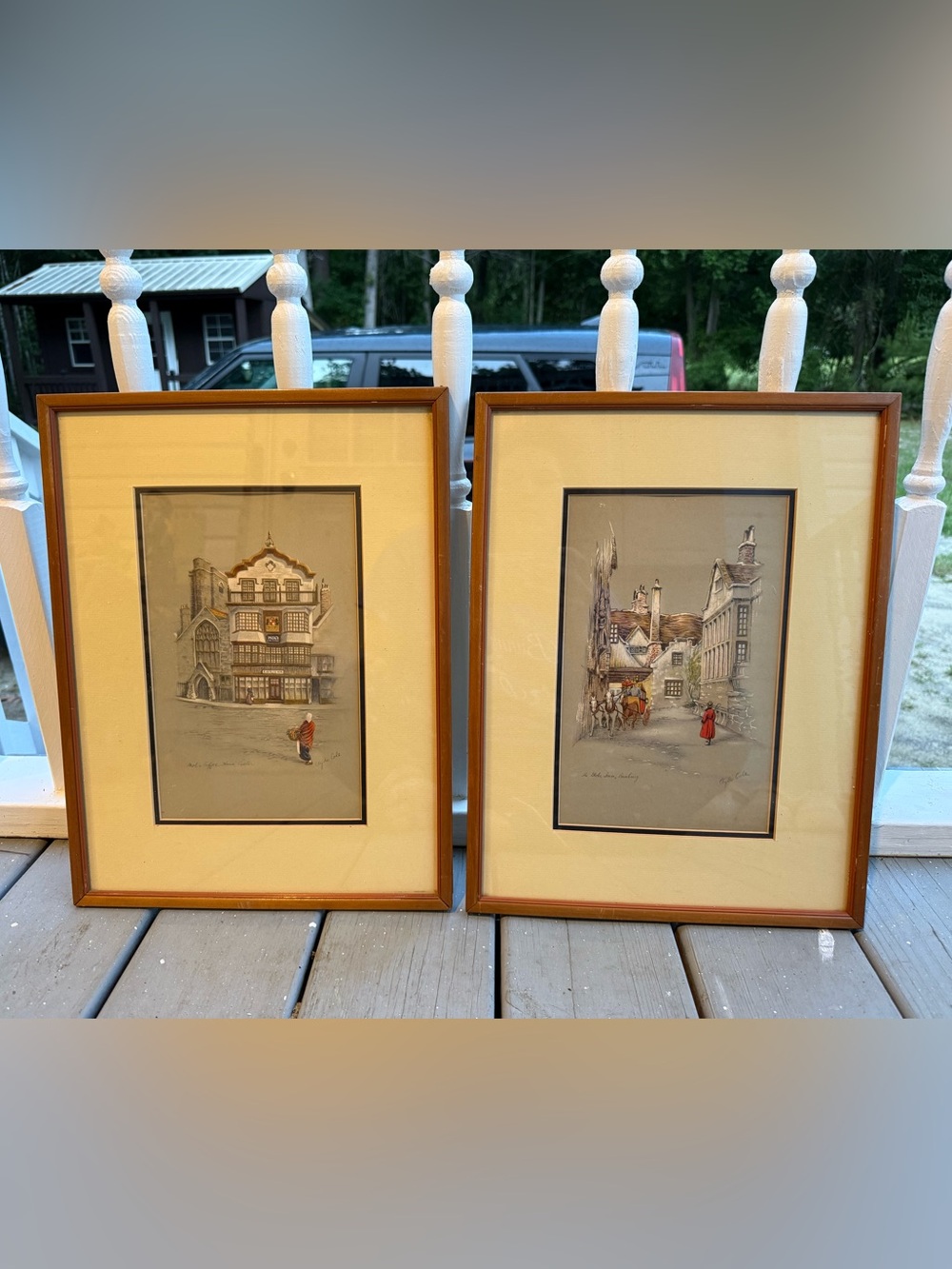 Framed Vintage 1940s set of Clyde Cole